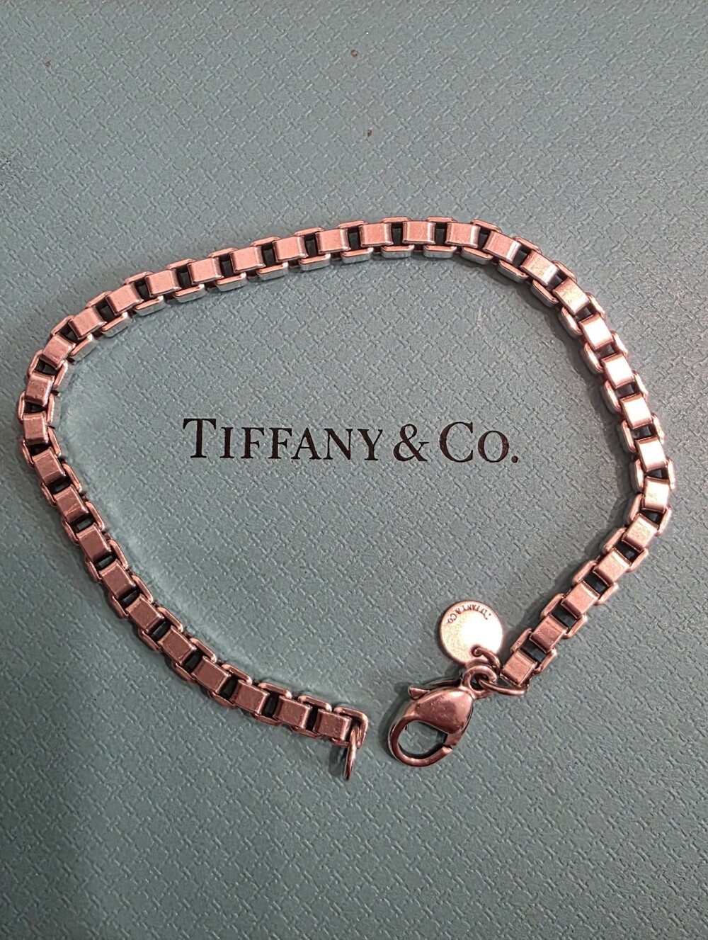 Tiffany & Co. Sterling Box Chain Bracelet - 925 Silver